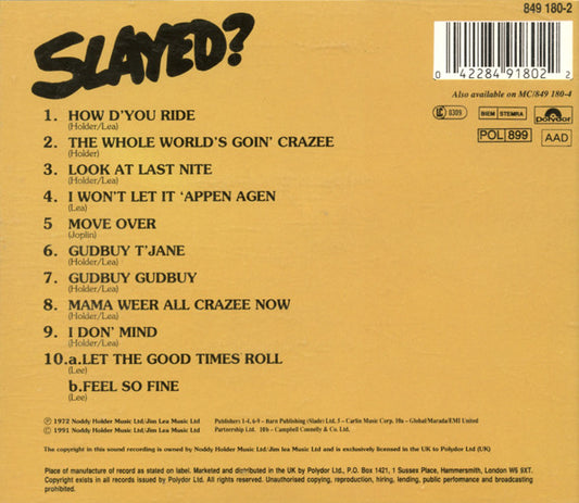 Slade : Slayed? (CD, Album, RE, RM)