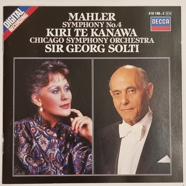 Gustav Mahler - Kiri Te Kanawa, Chicago Symphony Orchestra, Georg Solti : Symphony No. 4 (CD, Album, RE)