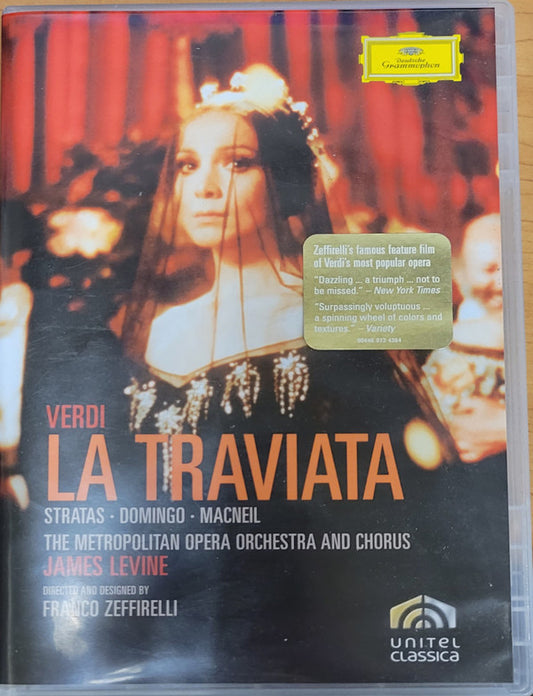 Giuseppe Verdi : Teresa Stratas • Placido Domingo • Cornell MacNeil • The Metropolitan Opera House Orchestra And Metropolitan Opera Chorus, James Levine (2) Directed And Designed By Franco Zeffirelli : La Traviata (DVD-V, Multichannel, NTSC, All)