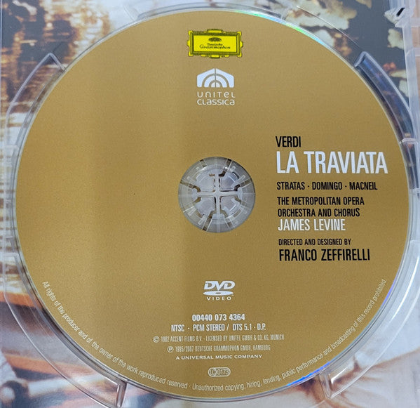 Giuseppe Verdi : Teresa Stratas • Placido Domingo • Cornell MacNeil • The Metropolitan Opera House Orchestra And Metropolitan Opera Chorus, James Levine (2) Directed And Designed By Franco Zeffirelli : La Traviata (DVD-V, Multichannel, NTSC, All)