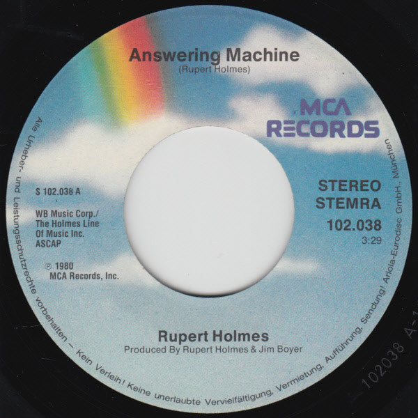 Rupert Holmes : Answering Machine (7", Single)