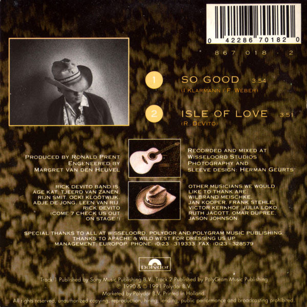 Rick DeVito : So Good (CD, Single)