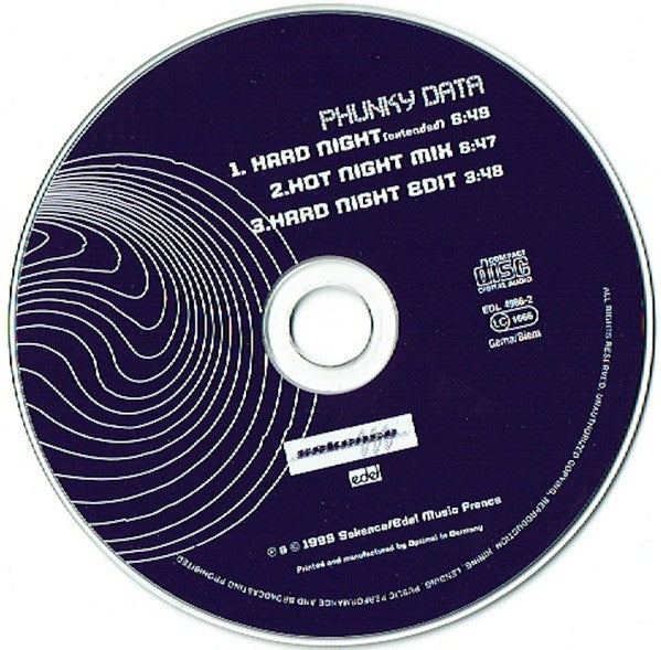 Phunky Data : Hard Night (CD, Maxi)