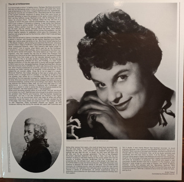 Irmgard Seefried : Airs d'Opéras et Mélodies (2xLP, Comp, Mono)