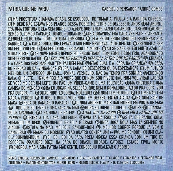 Gabriel O Pensador : Quebra-Cabeça (CD, Album)