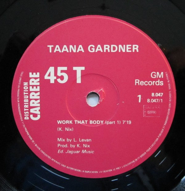 Taana Gardner : Work That Body (12", Maxi)