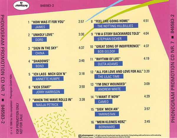 Various : Phonogram Promotion CD Nr. 7 (CD, Comp, Promo)