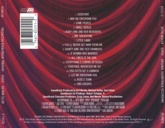 Bette Midler : Gypsy (Original Soundtrack Recording) (CD, Album)