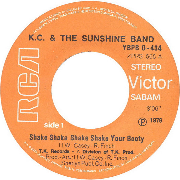 KC & The Sunshine Band : Shake, Shake Shake, Shake Your Booty (7", Single)