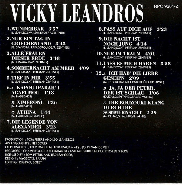 Vicky Leandros : Souvenirs Aus Griechenland (CD, Album, RE)