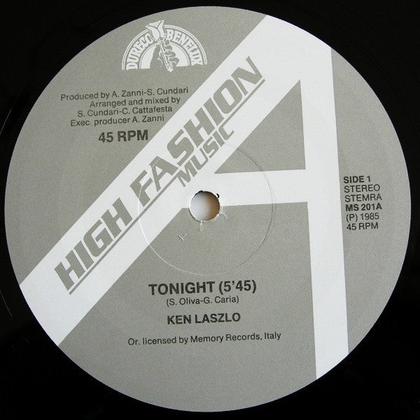 Ken Laszlo : Tonight (12")