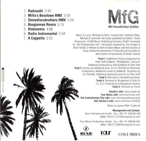 Die Fantastischen Vier : MfG (Mit Freundlichen Grüßen) (CD, Maxi)