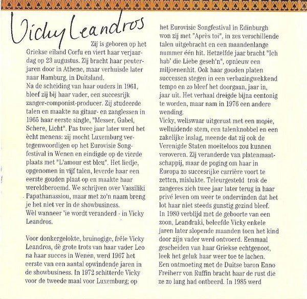 Vicky Leandros : The Hitsingles (CD, Comp)