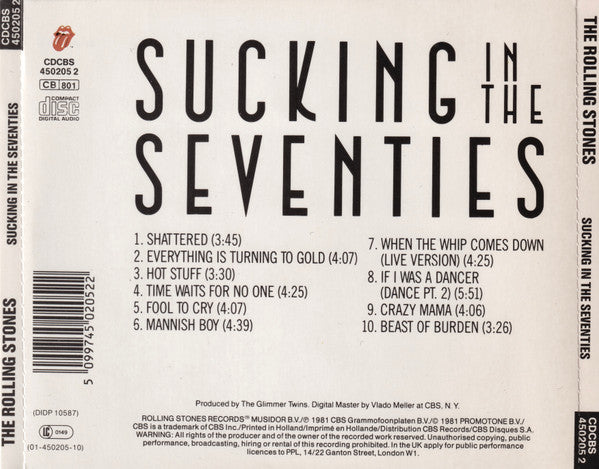 The Rolling Stones : Sucking In The Seventies (CD, Comp, RE, RM)