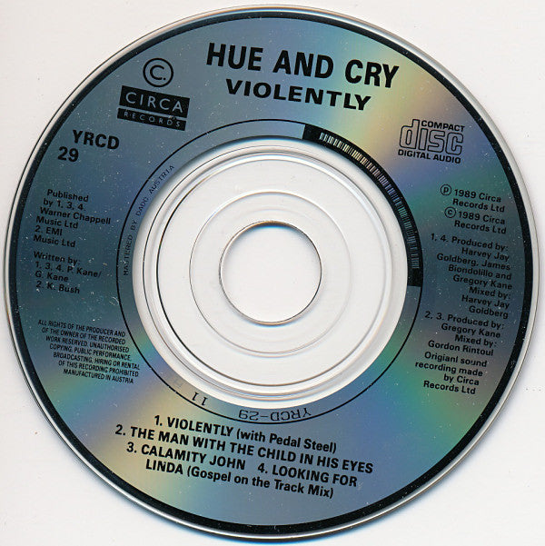 Hue & Cry : Violently (CD, Mini, Single)