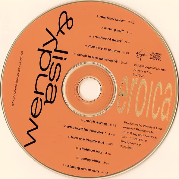 Wendy & Lisa : Eroica (CD, Album)