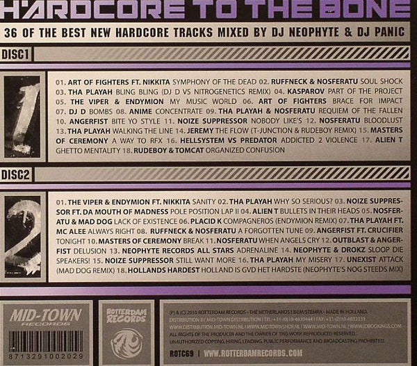 DJ Neophyte & DJ Panic : Hardcore  To The Bone V.olume XIV. (2xCD, Mixed)