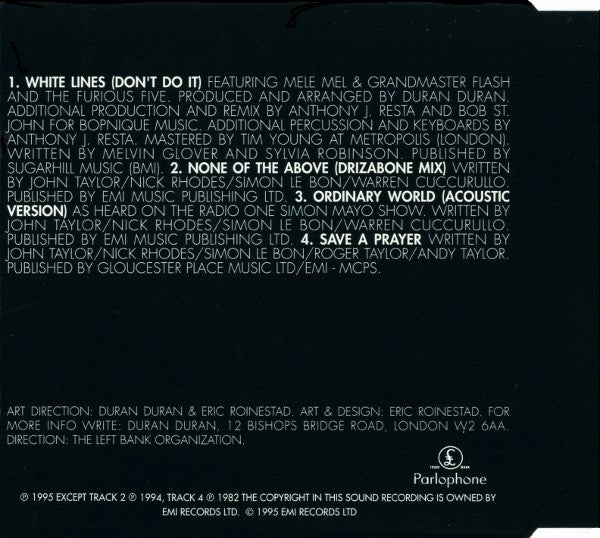 Duran Duran : White Lines (Don't Do It) (CD, Single)