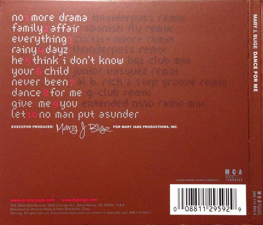 Mary J. Blige : Dance For Me (CD, Comp)