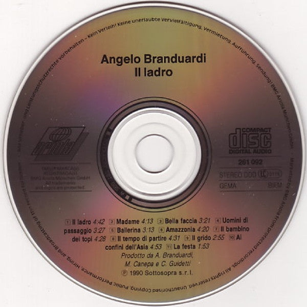 Angelo Branduardi : Il Ladro (CD, Album)