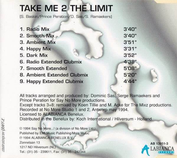 T-Spoon : Take Me 2 The Limit (CD, Maxi)