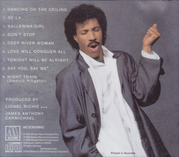 Lionel Richie : Dancing On The Ceiling (CD, Album)