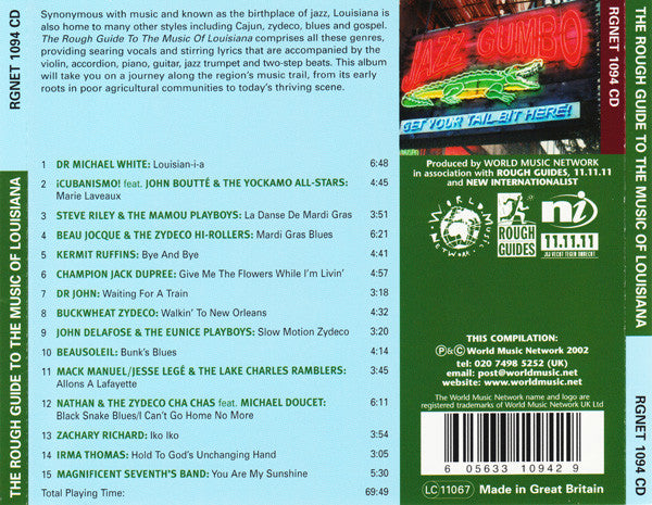 Various : The Rough Guide To The Music Of Louisiana (CD, Comp)