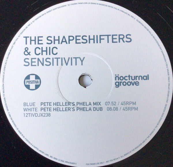 The Shapeshifters* & Chic : Sensitivity (12", Promo)