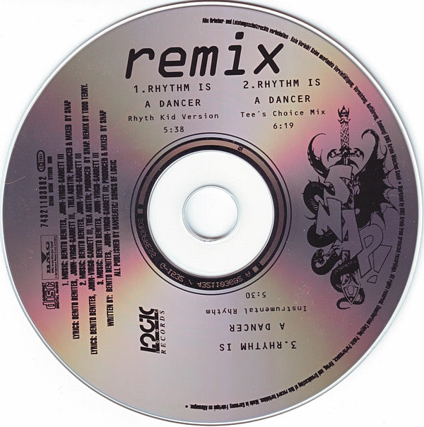 Snap! : Rhythm Is A Dancer (Remix) (CD, Maxi)