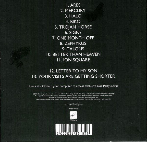 Bloc Party : Intimacy (CD, Album, Enh, Ltd, O-C)