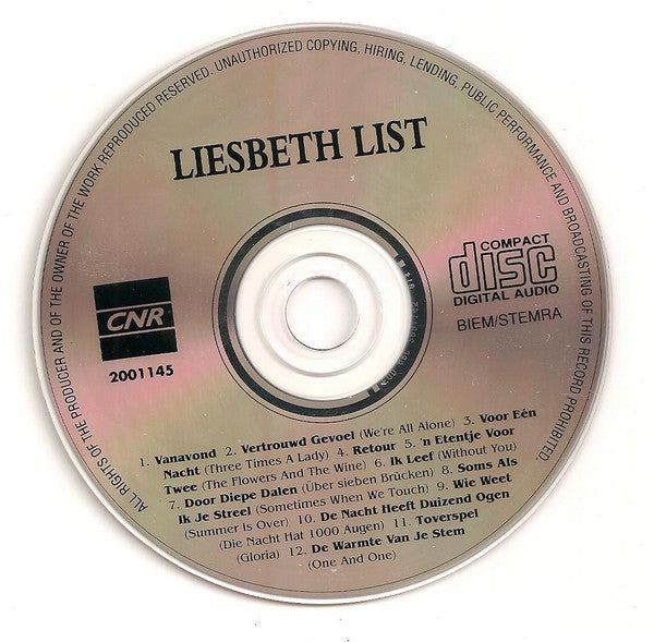 Liesbeth List : Liesbeth List (CD, Album, RE)