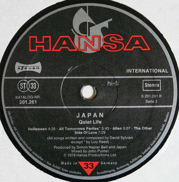 Japan : Quiet Life (LP, Album, M/Print, RE, Gat)