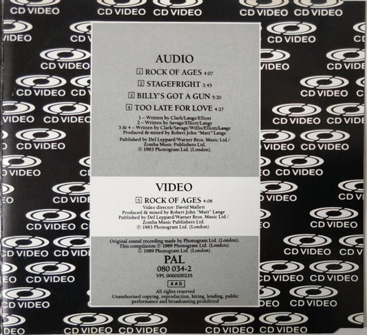 Def Leppard : Rock Of Ages (CDV, 5", Single, PAL)
