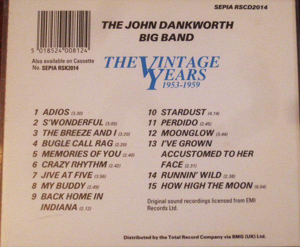 The John Dankworth Orchestra : The Vintage Years (1953-1959) (CD)