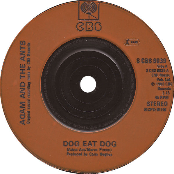 Adam And The Ants : Dog Eat Dog (7", Single, Ora)