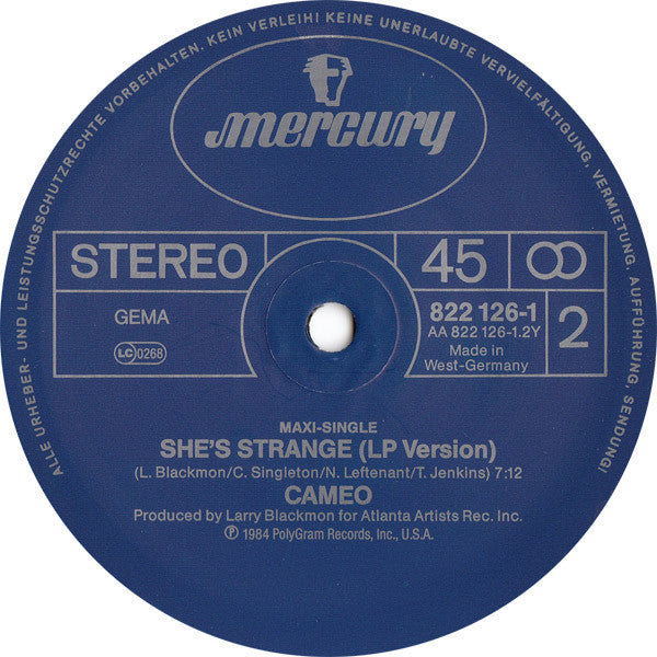 Cameo : She's Strange (12", Maxi)