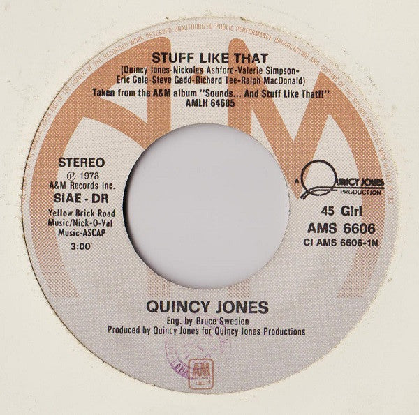 Quincy Jones : Stuff Like That (7", Single)