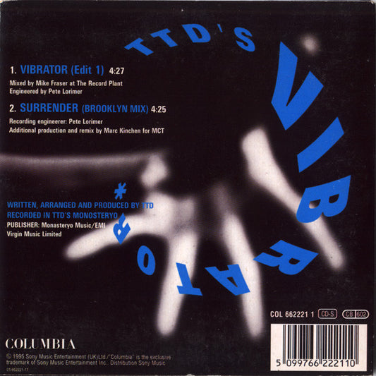 Terence Trent D'Arby : Vibrator (CD, Single)