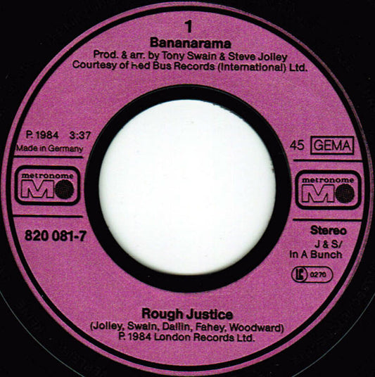 Bananarama : Rough Justice (7", Single)
