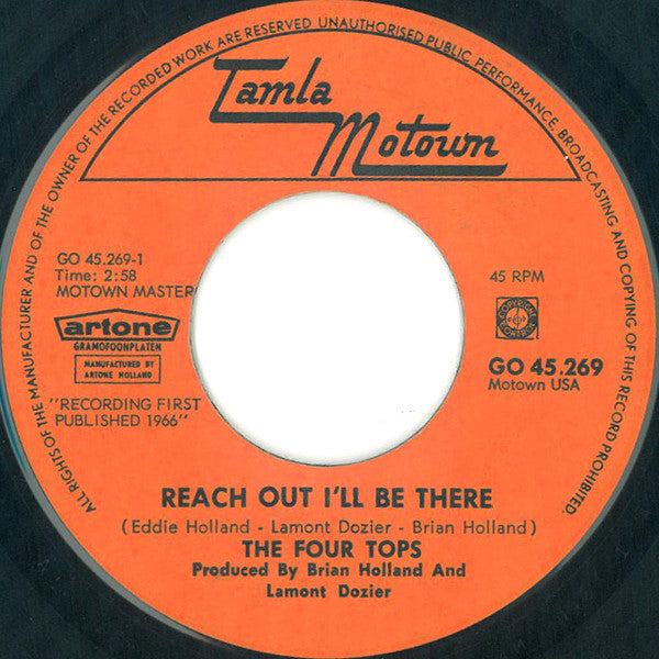 4 Tops* : Reach Out I'll Be There (7", Single)