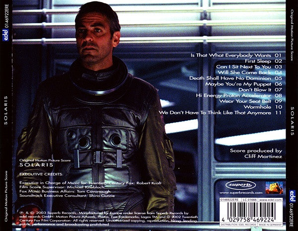 Cliff Martinez : Solaris (Original Motion Picture Score) (CD, Album)
