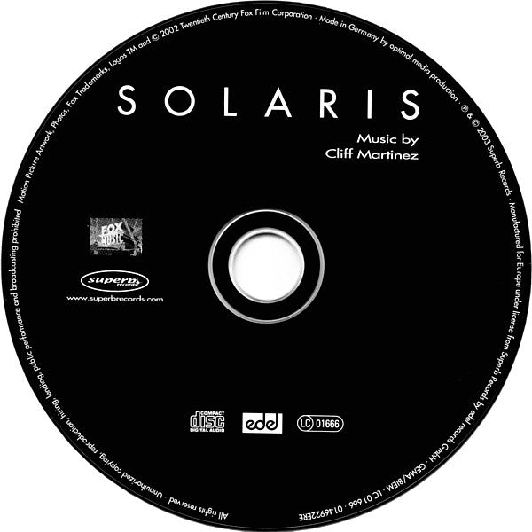 Cliff Martinez : Solaris (Original Motion Picture Score) (CD, Album)