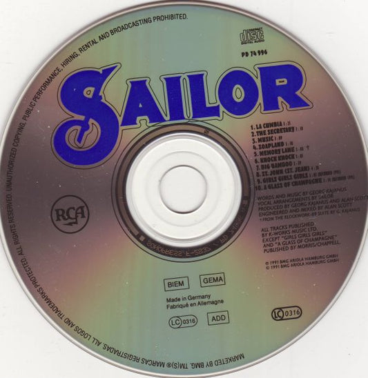 Sailor : Sailor (CD, Album)