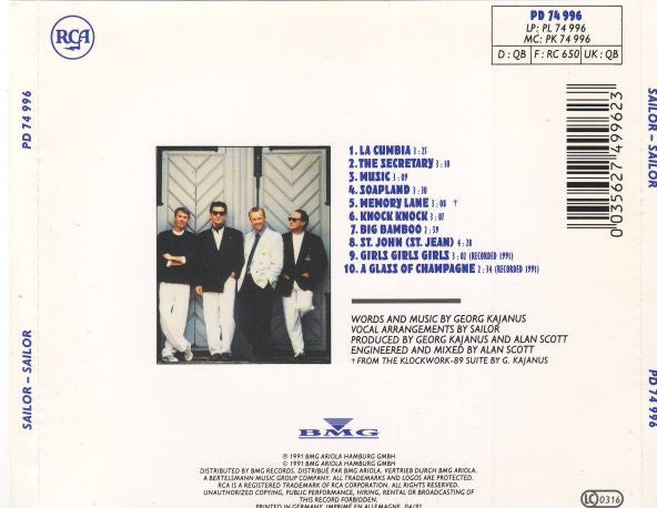 Sailor : Sailor (CD, Album)