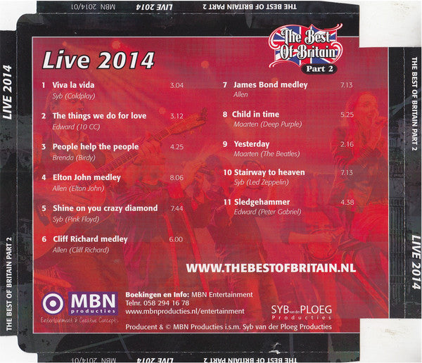 The Best Of Britain : Part 2 - Live 2014 (CD, Album)