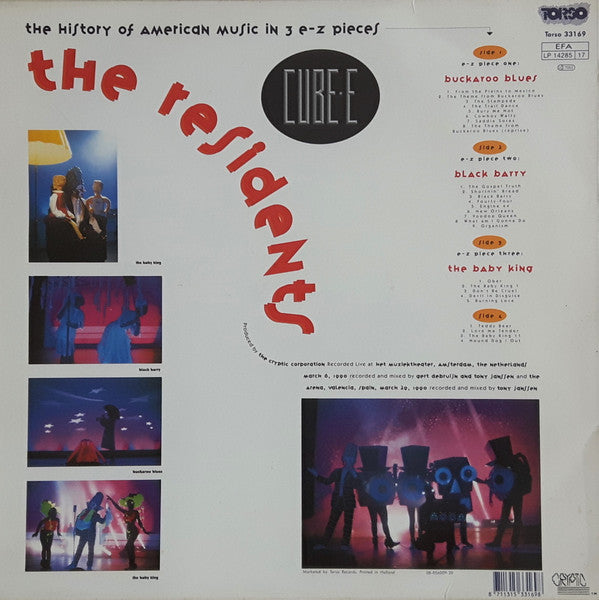 The Residents : Cube-E (The History Of American Music In 3 E-Z Pieces) – Live In Holland (2xLP, Album)