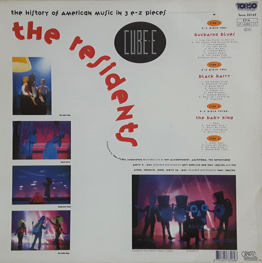 The Residents : Cube-E (The History Of American Music In 3 E-Z Pieces) – Live In Holland (2xLP, Album)