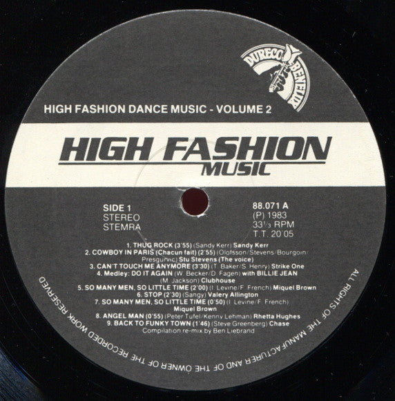 Various : High Fashion Dance-Music - Volume 2 (Non Stop Dance Remix) (LP, Mixed)