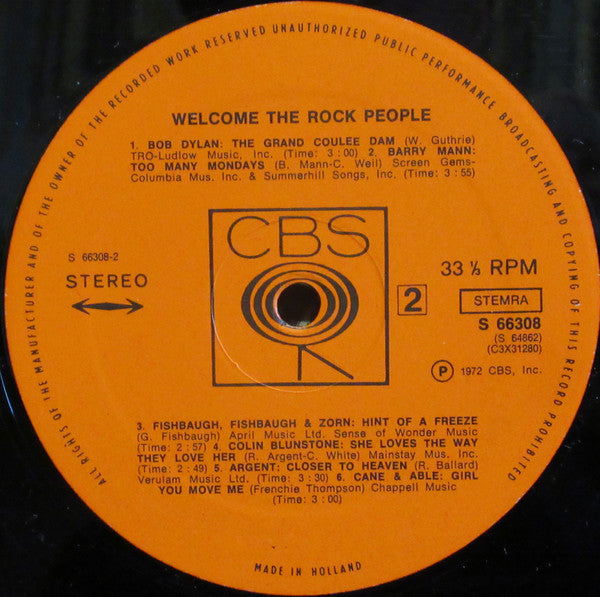 Various : Welcome The Rock People (3xLP, Comp, Tri)