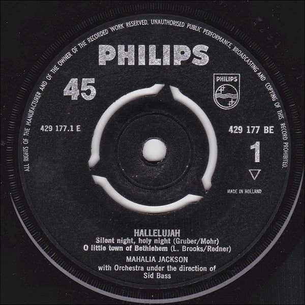 Mahalia Jackson : Hallelujah (7", EP, Mono)